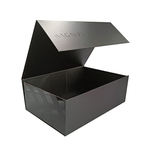 Graphite Black Chevron Pattern Personal Care Collapsible Gift Box