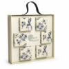 Ivory Blue Botanical Mid-Autumn Collapsible Gourmet Food Gift Box