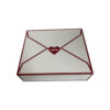 Ivory Burgundy Heart Envelope Style Skincare Collapsible Gift Box