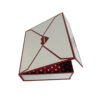Ivory Burgundy Heart Envelope Style Skincare Collapsible Gift Box