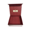 Ivory Burgundy Heart Envelope Style Skincare Collapsible Gift Box