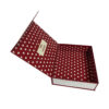 Ivory Burgundy Heart Envelope Style Skincare Collapsible Gift Box