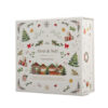 Ivory Christmas Village Ribbon Collapsible Gift Box