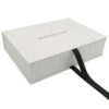 Ivory Collapsible Hair Extension Gift Box with Black Satin
