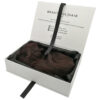Ivory Collapsible Hair Extension Gift Box with Black Satin