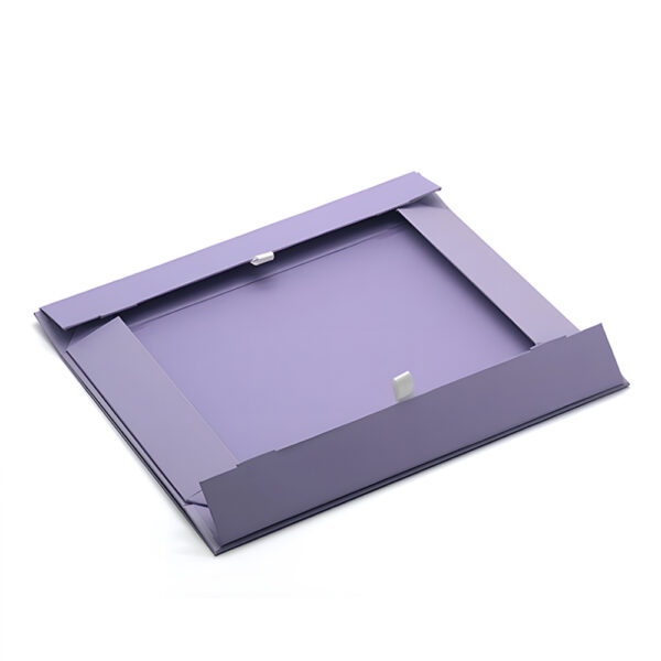 Lavender Fold-Flat Cosmetic Gift Box with Ribbon Pull Tabs