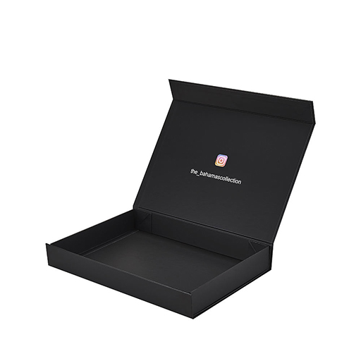 Matte Black Bahamas Logo Apparel Collapsible Gift Box