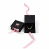 Matte Black Collapsible Watch Gift Box with Pink Satin Ribbon Matte Black Collapsible Watch Gift Box with Pink Satin Ribbon