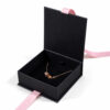 Matte Black Collapsible Watch Gift Box with Pink Satin Ribbon Matte Black Collapsible Watch Gift Box with Pink Satin Ribbon