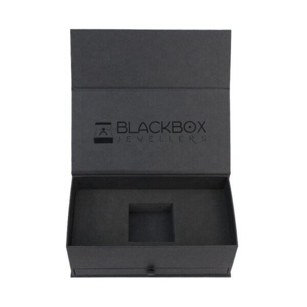 Matte Black Drawer-Style Collapsible Candle Gift Box