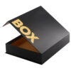 Matte Black Gold Interior Apparel Collapsible Gift Box