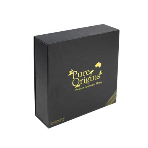 Matte Black Gold-Lined Collapsible Luxury Gift Box Matte Black Gold-Lined Collapsible Luxury Gift Box
