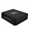 Matte Black Gold Monogram Collapsible Corporate Gift Box