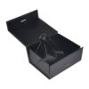 Matte Black Sheer Bow Apparel Collapsible Gift Box