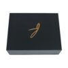Matte Black and Gold Collapsible Gift Box with Satin Lining