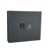 Matte Charcoal Black Personal Care Collapsible Gift Box with Glossy Logo
