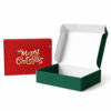 Merry Christmas Red & Green Tuck-Top Collapsible Gift Box