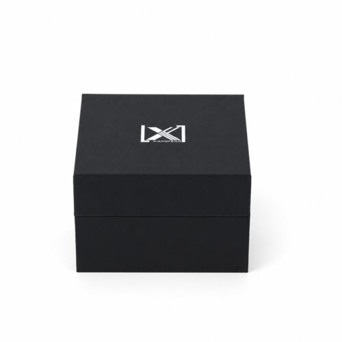 Midnight Black Collapsible Watch Gift Box with Beige Cushion Midnight Black Collapsible Watch Gift Box with Beige Cushion