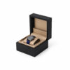 Midnight Black Collapsible Watch Gift Box with Beige Cushion
