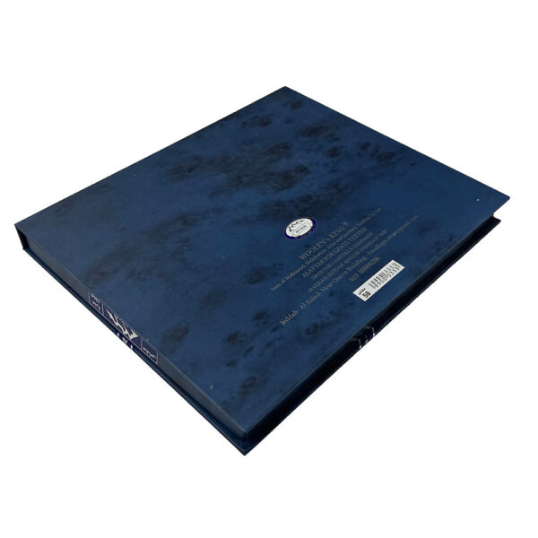 Midnight Blue Chocolate Collapsible Gift Box with Silver Logo