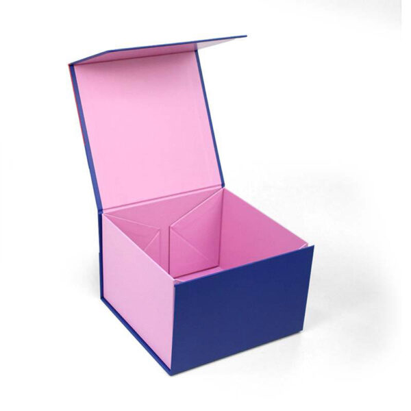 Navy Blue Heart-Print Collapsible Candle Gift Box Navy Blue Heart-Print Collapsible Candle Gift Box