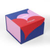 Navy Blue Heart-Print Collapsible Candle Gift Box Navy Blue Heart-Print Collapsible Candle Gift Box