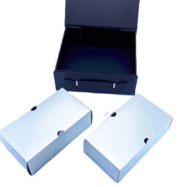 Navy Carry-Handle Collapsible Hair Extension Gift Box