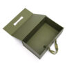 Olive Green Ribbon Handle Apparel Collapsible Gift Box