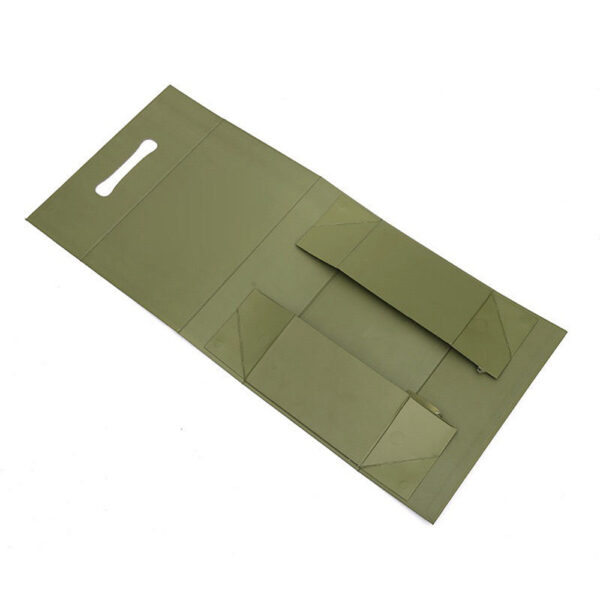 Olive Green Ribbon Handle Apparel Collapsible Gift Box