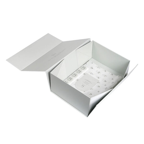 Pearl Gray Wave Pattern Perfume Collapsible Gift Box