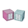 Pink and Aqua Floral Cube Collapsible Candle Gift Box