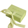 Pistachio Green Satin Ribbon Perfume Collapsible Gift Box