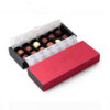 Red and Black Ribbon-Tied Chocolate Collapsible Gift Box