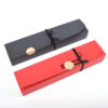 Red and Black Ribbon-Tied Chocolate Collapsible Gift Box