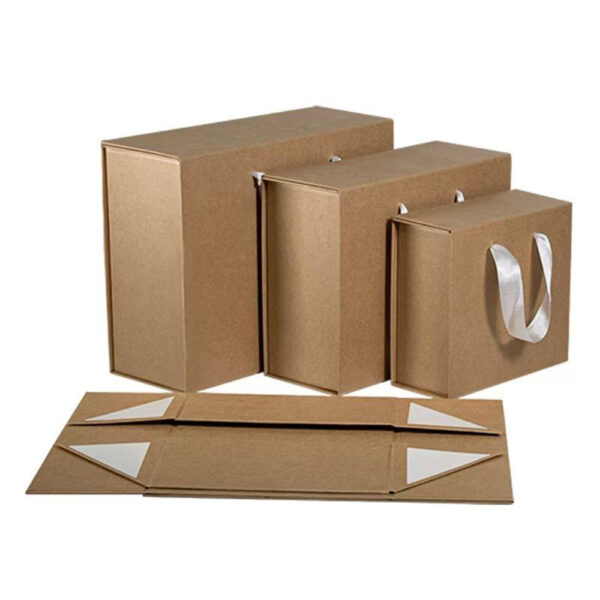 Ribbon Handle Collapsible Cosmetic Gift Box in Multiple Colors
