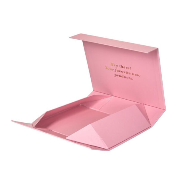 Rose Pink Gold Foil Personal Care Collapsible Gift Box