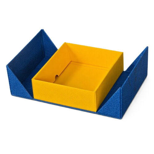 Royal Blue and Yellow Textured Collapsible Perfume Gift Box Royal Blue and Yellow Textured Collapsible Perfume Gift Box