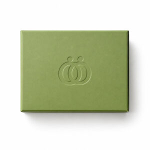 Sage Green Debossed Three-Compartment Collapsible Candle Gift Box