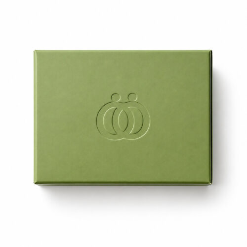 Sage Green Debossed Three-Compartment Collapsible Candle Gift Box