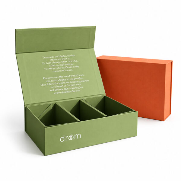 Sage Green Debossed Three-Compartment Collapsible Candle Gift Box Sage Green Debossed Three-Compartment Collapsible Candle Gift Box