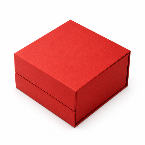 Scarlet Red Collapsible Gift Box with Fold-Flat Design