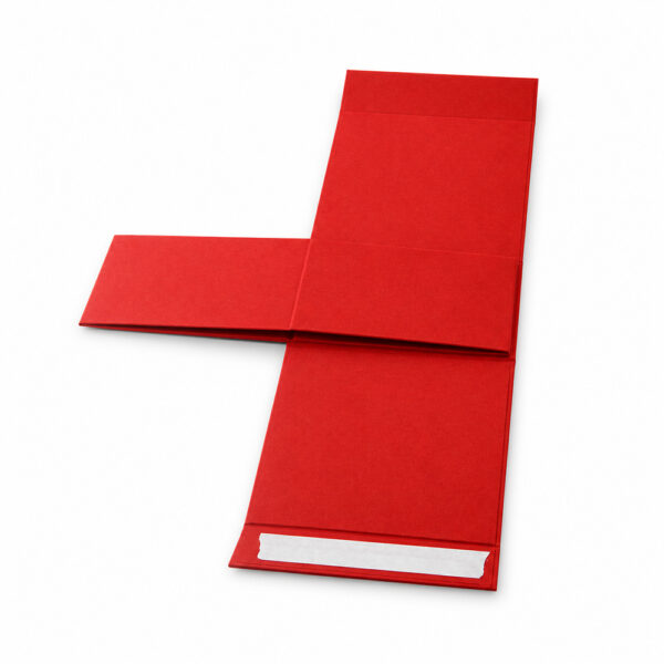 Scarlet Red Collapsible Gift Box with Fold-Flat Design