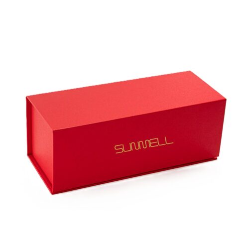 Scarlet Red Gold Logo Collapsible Candle Gift Box