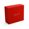 Scarlet Red Gold Script Holiday Collapsible Gift Box