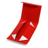 Scarlet Red Gold Script Holiday Collapsible Gift Box