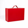 Scarlet Red Strap Handle Skincare Collapsible Gift Box