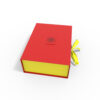 Scarlet Red & Yellow Ribbon-Tie Tea Collapsible Gift Box