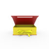Scarlet Red & Yellow Ribbon-Tie Tea Collapsible Gift Box