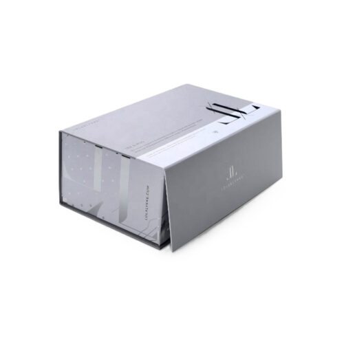 Silver Gray Abstract Print Personal Care Collapsible Gift Box