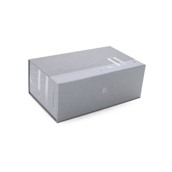 Silver Gray Abstract Print Personal Care Collapsible Gift Box